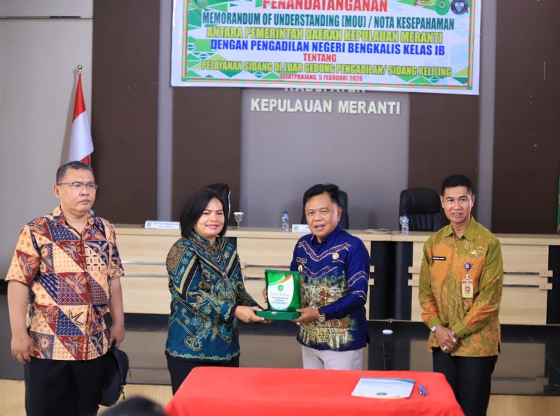 Pemkab. Kepulauan Meranti dan PN Kelas II B Bengkalis Lakukan MoU Warga Tidak Perlu Jauh Bersidang