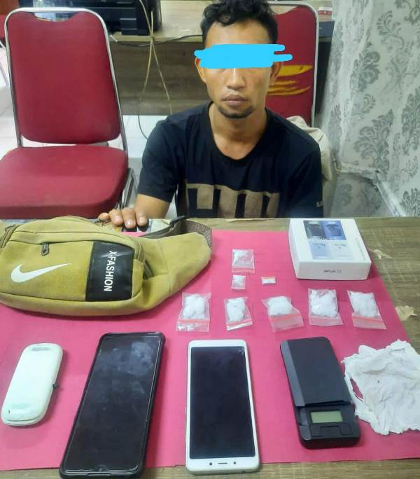 Sat Narkoba Polres Siak Tangkap 1 Orang Pengedar Narkotika Jenis Sabu di Ke. Kampung Dalam Kec. Siak