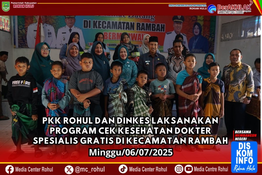 TP PKK dan Dinkes Rohul Gelar Pemeriksaan Kesehatan Gratis, Sunat Massal dan Deteksi Dini Kanker Serviks