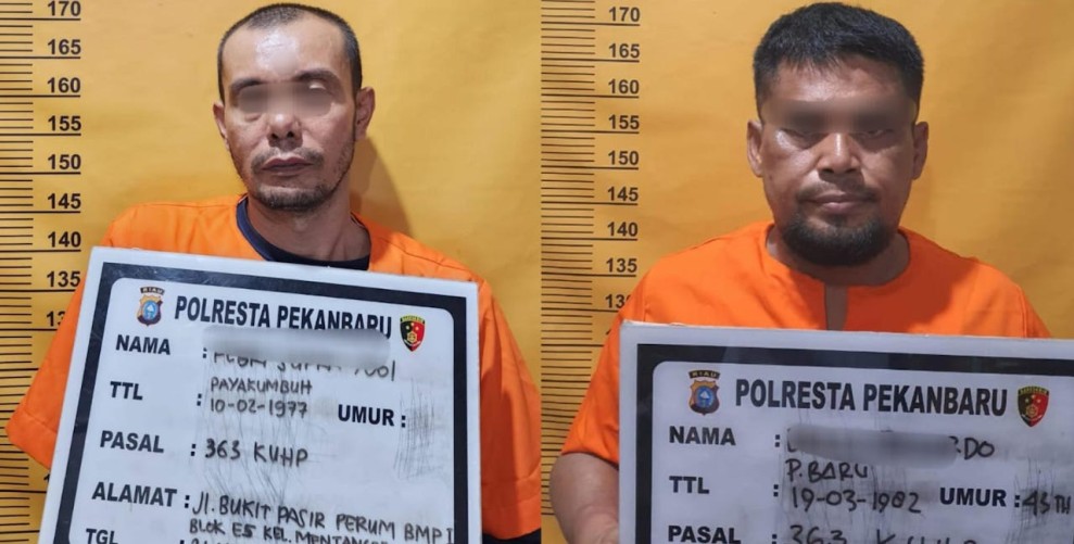 Polisi Tangkap Dua Pelaku Pembobolan Brankas Kantor Pos PekanbaruH