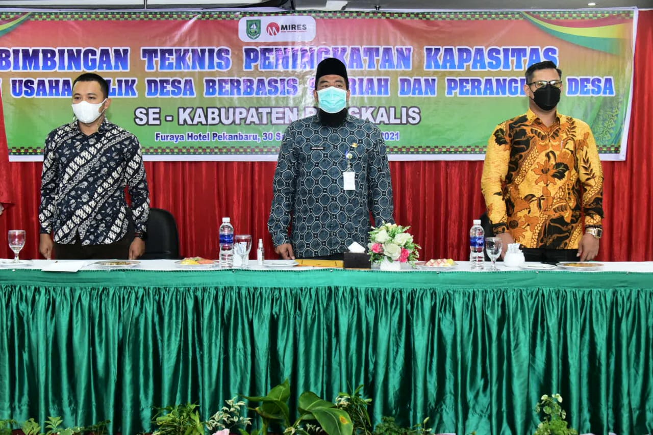 Perangkat Desa di Bengkalis Ikuti Bimtek BUMDes Syariah di Pekanbaru