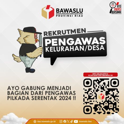 Bawaslu Rekrut Pengawas Kelurahan Desa Pemilihan Serentak 2024, Ini Jadwal dan Syaratnya