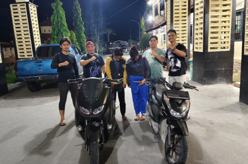 Pasangan Kekasih Diduga Curi Motor di Parkiran RSUD Bengkalis Diringkus Polisi