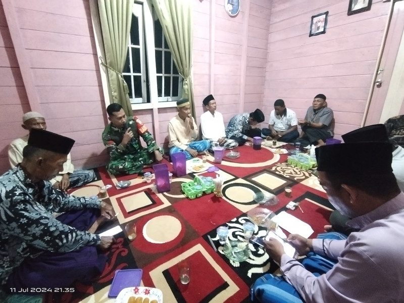 Ikut Yasinan RT, Ini Pesan Dari Babinsa Koramil Merbau Untuk Warga Desa Bagan Melibur