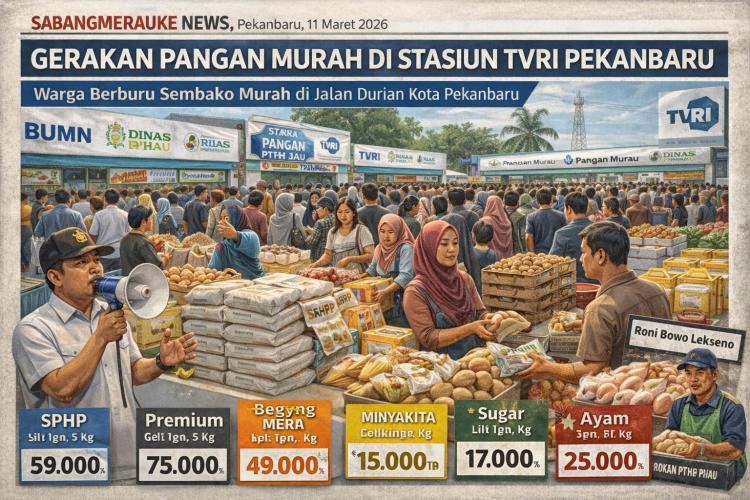 Diskon Gila-Gilaan! Beras, Minyak, Hingga Daging Murah Meriah di TVRI Pekanbaru
