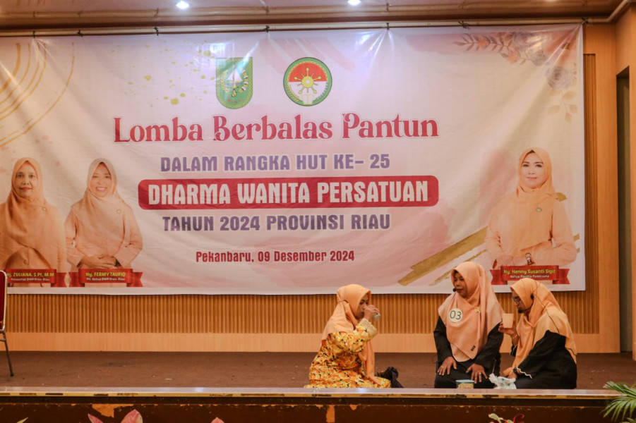 Dharma Wanita Meranti Raih Juara 2 Lomba Berbalas Pantun Provinsi Riau