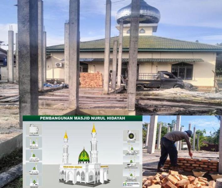 Pembangunan Masjid Nurul Hidayah Berlanjut Hingga Rampung 100 Persen