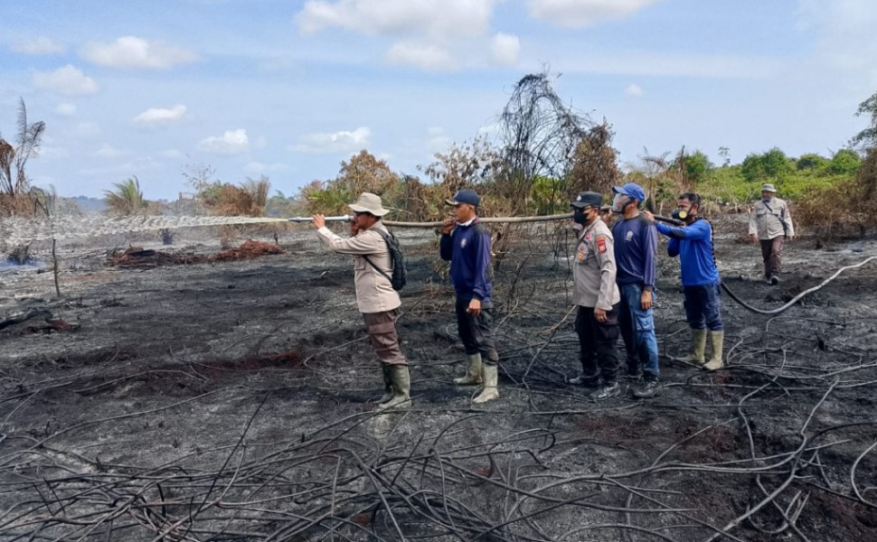 Terik Panas, Sejumlah Titik Lahan Gambut di Bengkalis Dilaporkan Terbakar