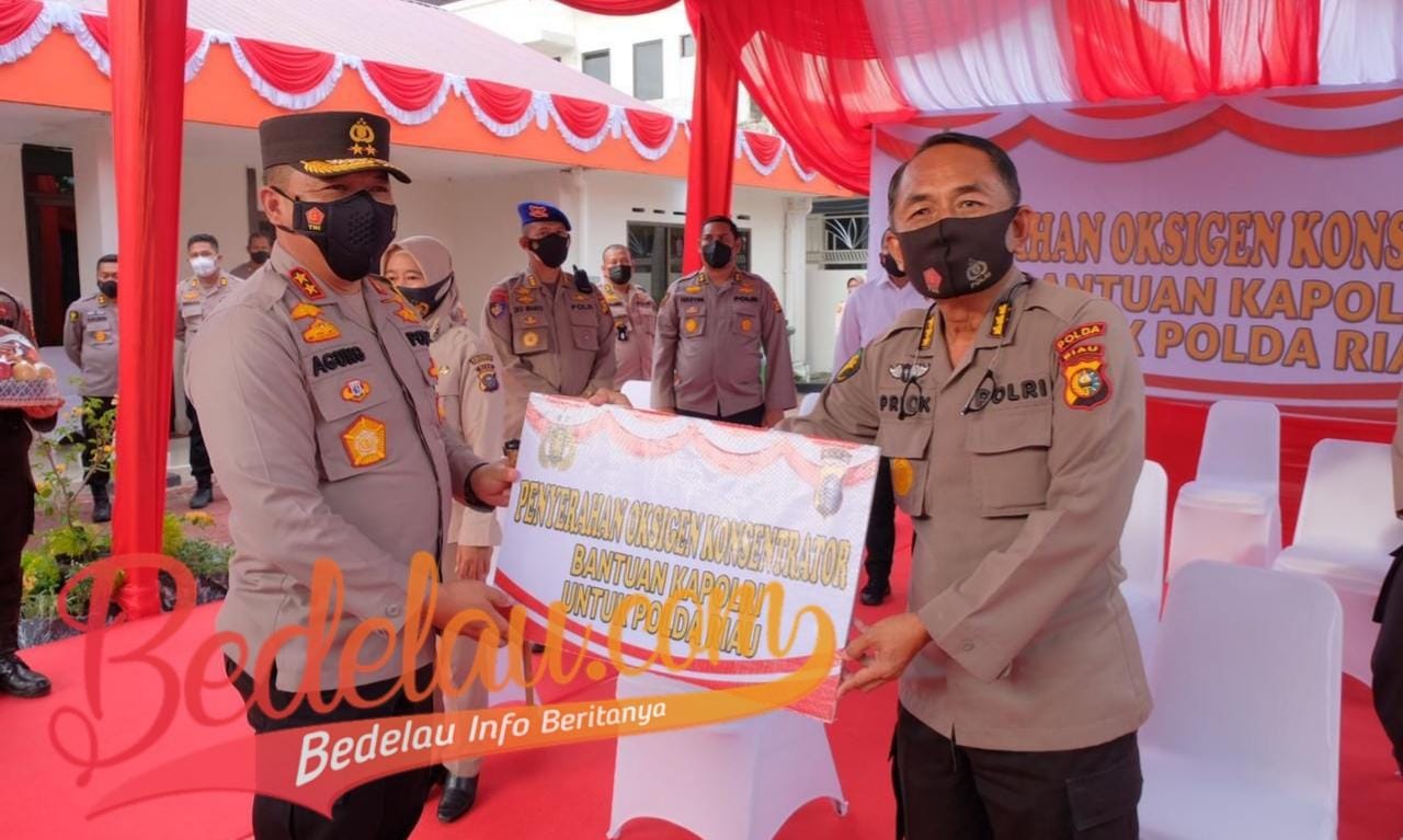 Resmikan Isoter Wisma Kemala, Kapolda Riau Serahkan Bantuan 30 Oksigen Konsentrator Dari Kapolri