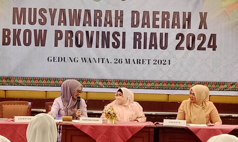 Adrias SF Haryanto Terpilih Aklamasi, Pimpin  BKOW Riau 2024-2029