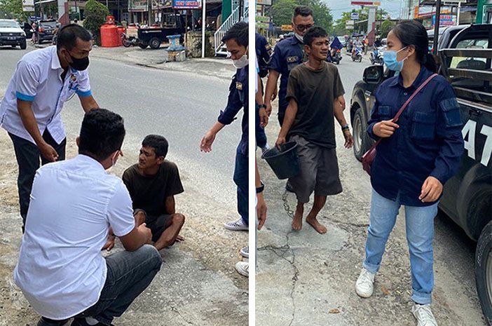 Jangan Terkecoh! di Pekanbaru Ada Pengemis Pura-pura Lumpuh
