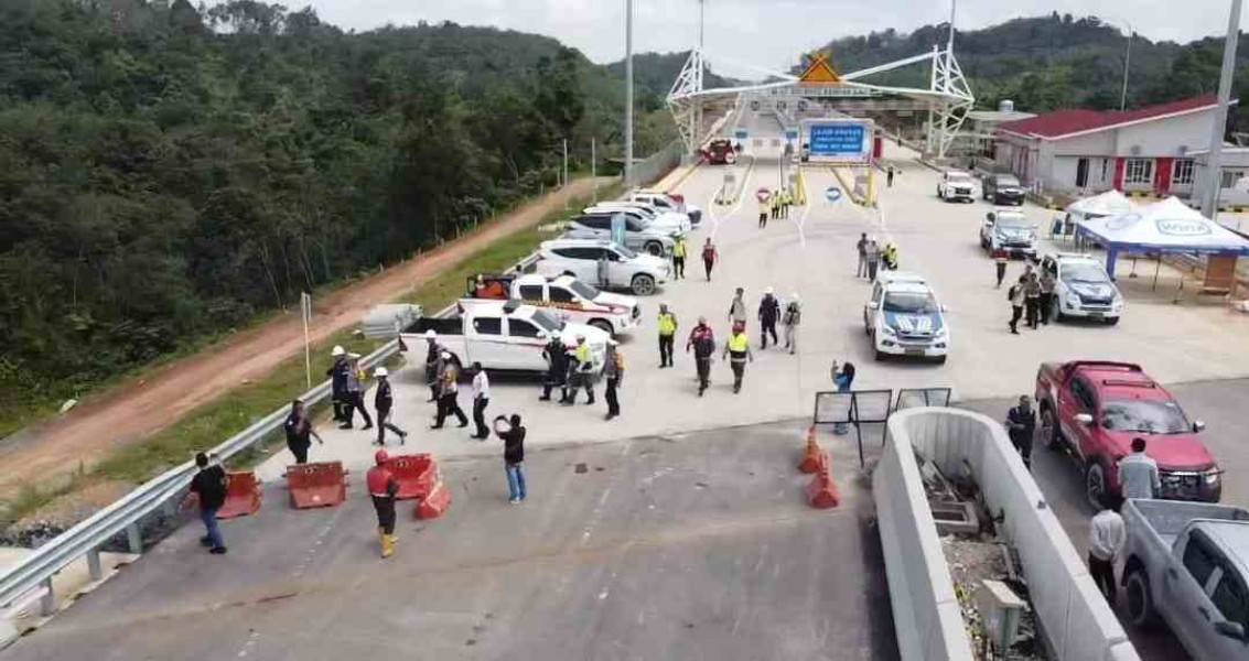 Segera Difungsikan, Dirlantas Polda Riau dan Instansi Terkait Cek Jalan Tol Bangkinang - XIII Koto Kampar