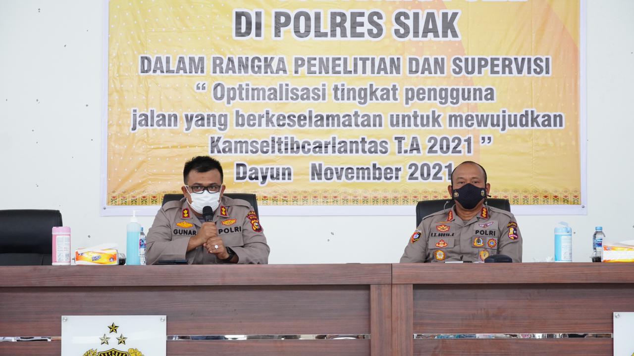 Tim Puslitbang Polri Lakukan Penelitian dan Supervisi di Polres Siak